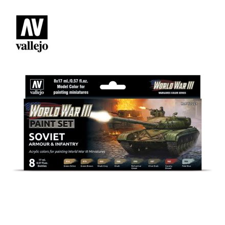 Vallejo Model Color WWIII Soviet Armour & Infantry Paint Set
