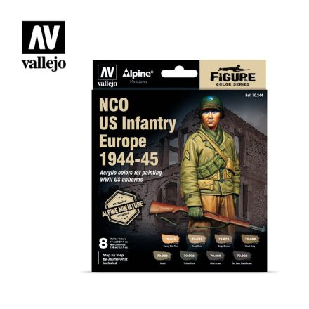 Vallejo Model Color NCO US Infantry Europe 1944-45 Paint Set
