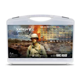   Vallejo - Model Color: Military Case. Includes: 76 colors + 4 auxiliaries selected for camouflage schemes & military uniforms 18 ml festék
