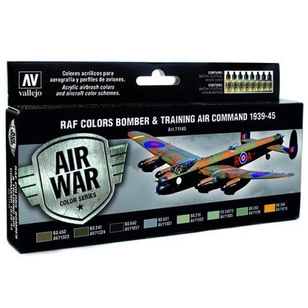 Vallejo RAF Colors Bomber & Training Air Command 1939-1945 Paint Set