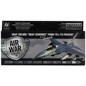   Vallejo USAF Colors"Gray Schemes" from 70's to present Paint Set