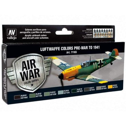 Vallejo Luftwaffe Colours Pre-war to 1941 Paint Set