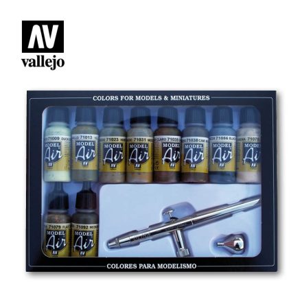 Vallejo Model Air Camouflage Colors & Airbrush Paint Set