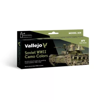   Vallejo - Model Air: Soviet WWII Camo Colors by Adam Wilder 19351945 18 ml festék