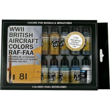 Vallejo WWII British Aircraft RAF & FAA Paint Set