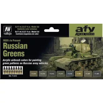   Vallejo Model Air 1928's to Present Russian Greens Colors Set