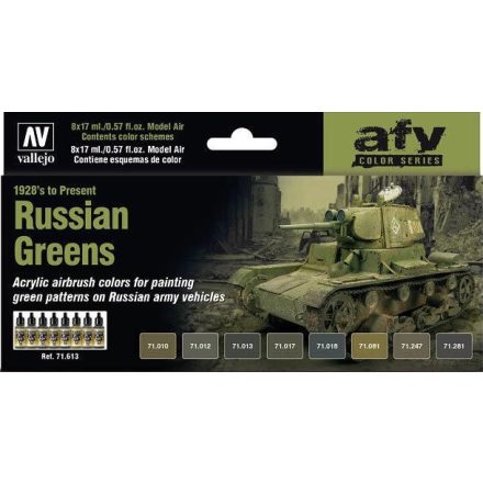 Vallejo Model Air 1928's to Present Russian Greens Colors Set