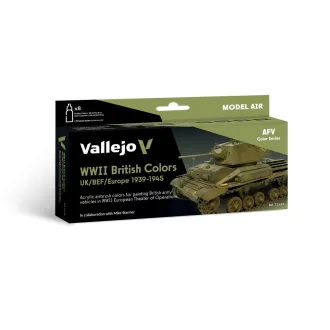   Vallejo - Model Air: WWII British Colors UK/BEF/Europe 19391945 18 ml festék