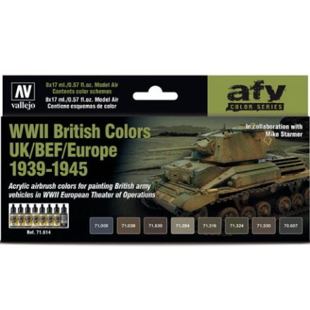 Vallejo Model Air WWII British Colors UK/BEF/Europe 1939-1945 Set