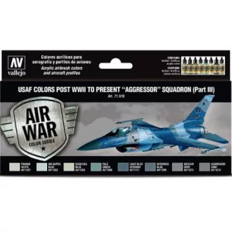   Vallejo Model Air USAF colors post WWII to present Aggressor Squadron Part III Set