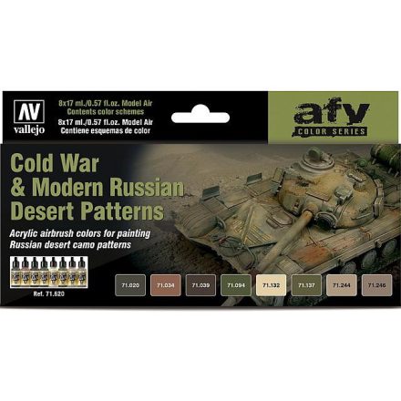 Vallejo Model Air Cold War & Modern Russian Desert Patterns Colors Set
