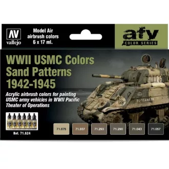  Vallejo Model Air WWII USMC Colors Sand Patterns 1942-1945 Set