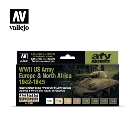 Vallejo Model Air WWII US Army Europe & North Africa 1942-1945 Paint Set