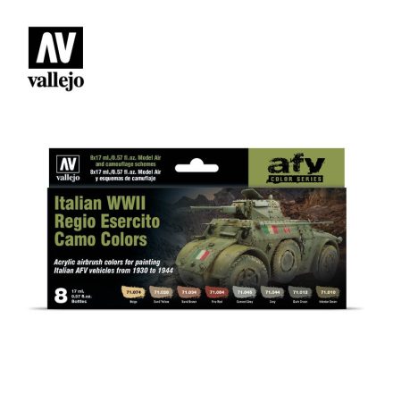 Vallejo Model Air Italian WWII Regio Esercito Camo Colors Paint Set
