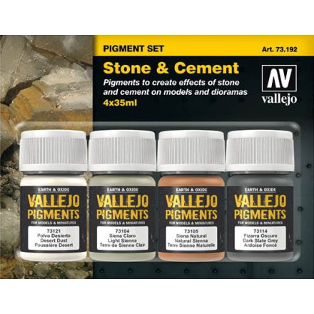Vallejo Stone & Cement Pigment Set