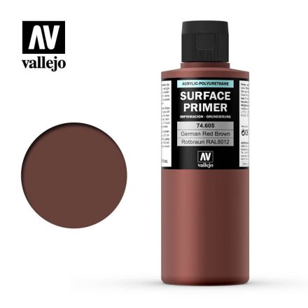 Vallejo Surface Primer German Red Brown 200ml