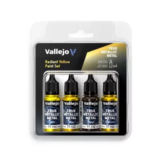   Vallejo - True Metallic Metal: Radiant Yellow Paint Set (4) festékszett