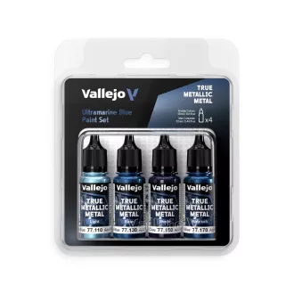   Vallejo - True Metallic Metal: Ultramarine Blue Paint Set (4) festékszett