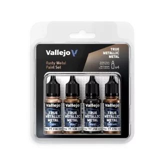   Vallejo - True Metallic Metal: Rusty Metal Paint Set (4) festékszett