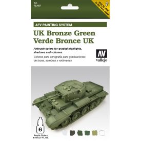 Vallejo AFV UK Bronze Green Set