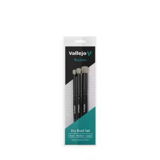 Vallejo Dry Brush Set - Natural Hair (S, M & L) ecset szett