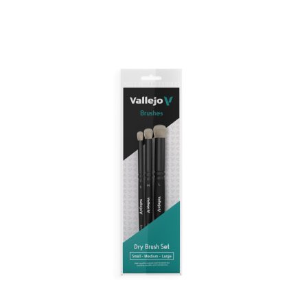 Vallejo Dry Brush Set - Natural Hair (S, M & L) ecset szett