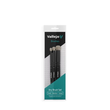 Vallejo Dry Brush Set - Natural Hair (S, M & L) ecset szett