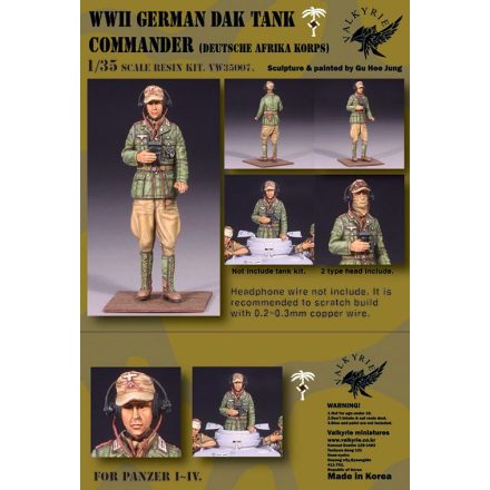 Valkyrie Miniatures WWII German DAK Tank Commander