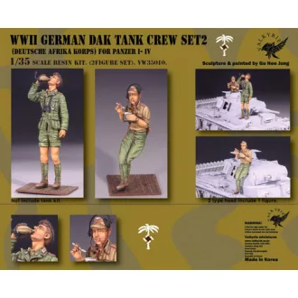   Valkyrie Miniatures WWII German DAK Tank Crew Set 2 (for 1/35 Pz.III, IV)