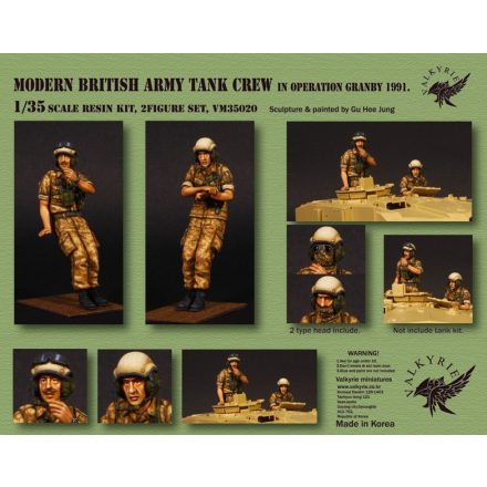 Valkyrie Miniatures Modern British Army Tank Crew in Operation Granby 1991