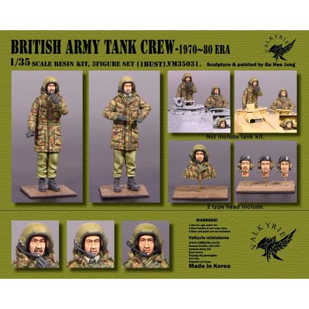 Valkyrie Miniatures Modern British Army Tank Crew - 1970 Era