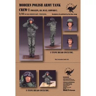  Valkyrie Miniatures Modern Polish Army Tank Crew 1 (For K2PL, K9, M1A2, Leopard 2)
