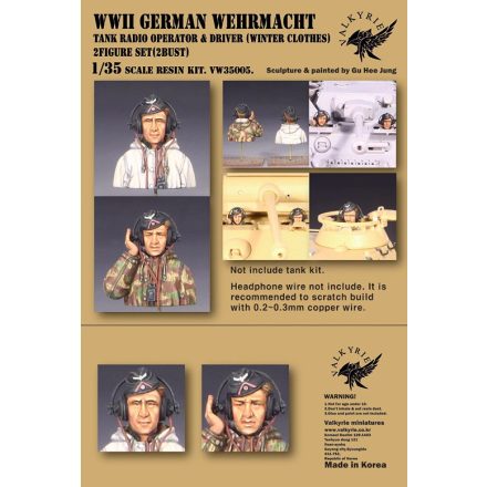 Valkyrie Miniatures WWII German Wehrmacht Tank Radio Operator & Driver