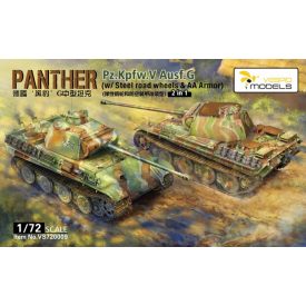   Vespid Models Panther Pz.Kpfw. V Ausf. G (w/Steel road wheels & AA Armour) makett