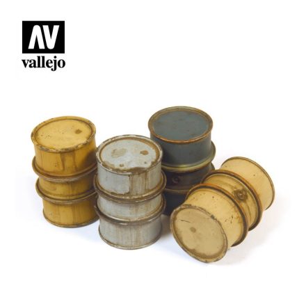 Vallejo German Fuel Drums 4psc (N.1) makett