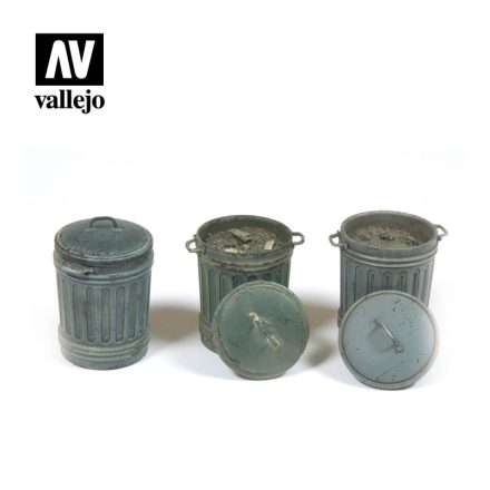 Vallejo Garbage Bins (N.1) 3pcs makett