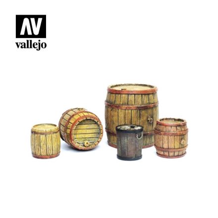 Vallejo Wooden Barrels 5pcs makett