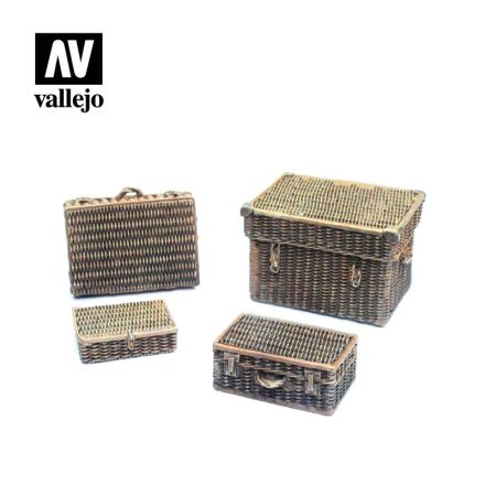 Vallejo Wicker Suitcases 4pcs makett