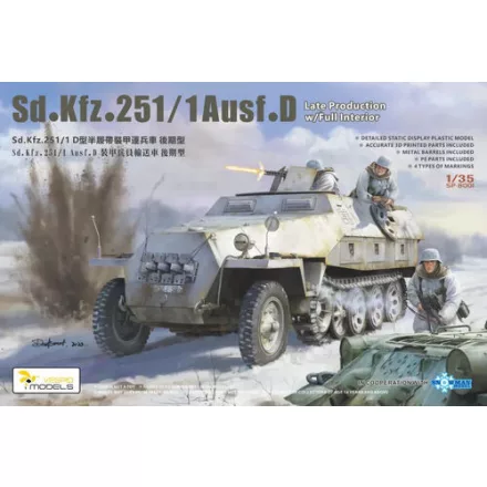 Vespid Models Sd.Kfz. 251/1 Ausf.D Late Produciotn (with Full Interior) makett