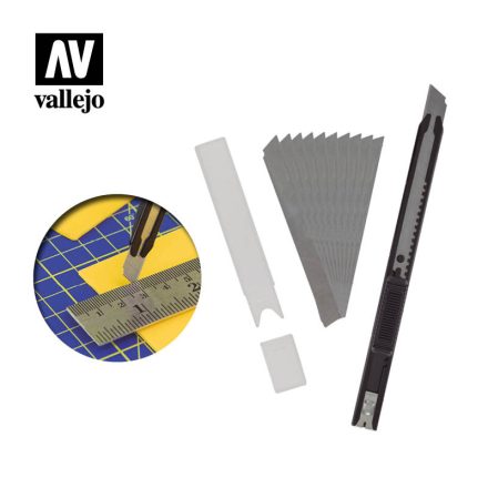Vallejo Slim Snap-Off Knife & 10 Blades