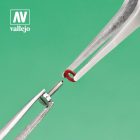 Vallejo Flat Rounded Stainless Steel Tweezers (120 mm)