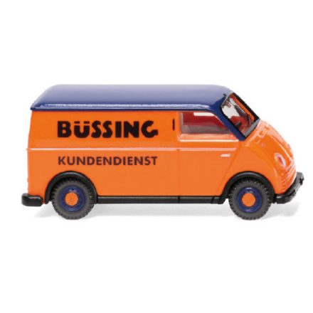 Wiking DKW fast delivery truck box wagon, Büssing customer service, 1955