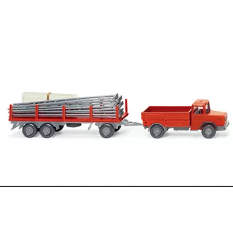 Wiking Magirus Gerüstbau-Hängerzug, red, 1970
