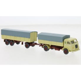 Wiking Henschel Pritschenhängerzug, beige, 1955