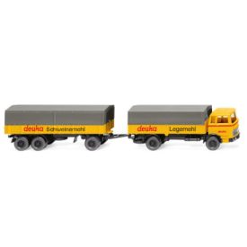 Wiking Mercedes 1620, Deuka, Pritschenhängerzug