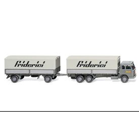 Wiking Hanomag Henschel Pritschenhängerzug, Friderici, 1969