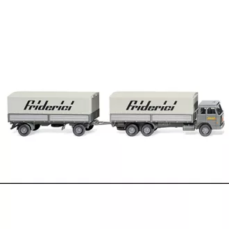 Wiking Hanomag Henschel Pritschenhängerzug, Friderici, 1969