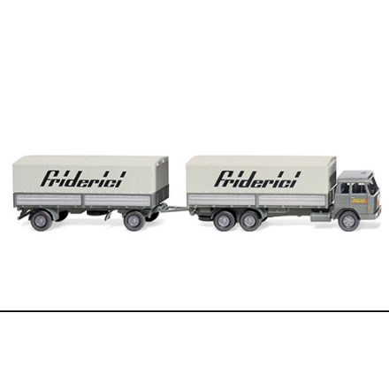 Wiking Hanomag Henschel Pritschenhängerzug, Friderici, 1969