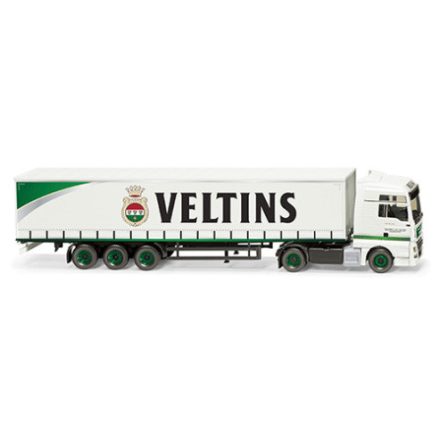 Wiking MAN TGX Euro 6c, Veltins, curtain side-trailer truck