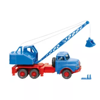 Wiking MAN Kranwagen with Fuchs Bagger, blue, 1969